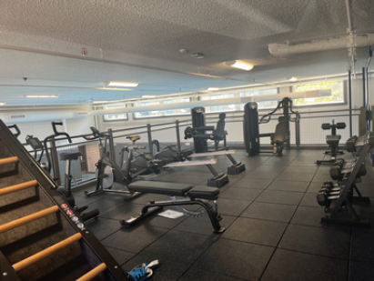 picture of the LiUNA Gym, many different exercise machines are shown